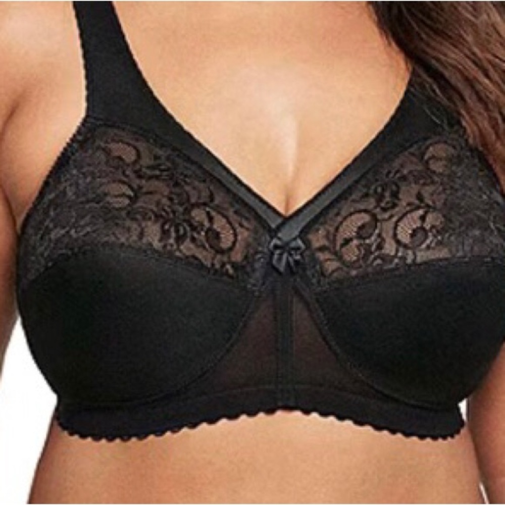Glamorise Black Lace Bra Intimates Sleepwear